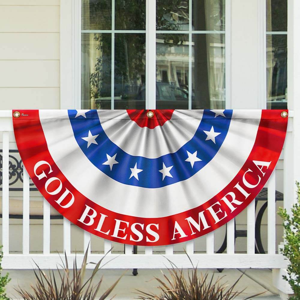 Bimipi American Flag - Happy 4th Of july United We Stand Non-pleated Fan Flag